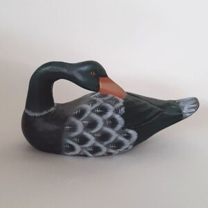 Handcrafted Wood Duck Figurine